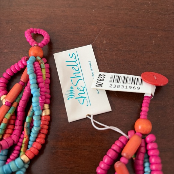 Colorful Beaded Necklace and Earring Set - Picture 4 of 4